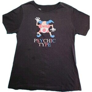 Pokemon Mr Mime Psychic Type Graphic T Shirt Black XL Licensed Nintendo